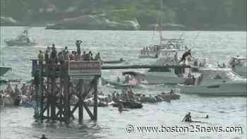 Back-to-back champ! Gloucester man grabs another ‘Greasy Pole’ victory at the St. Peter’s Fiesta - Boston 25 News