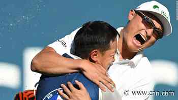 Haotong Li overcome with emotion after winning BMW International Open