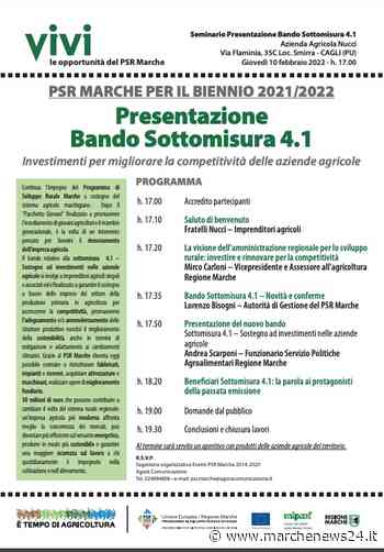 A Cagli la presentazione del Bando Sottomisura 4.1 - Marche News 24