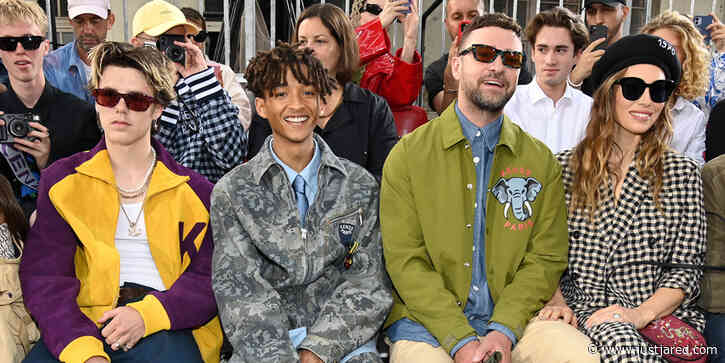 Justin Timberlake & Jessica Biel Couple Up For Their Third Fashion Show at Paris Fashion Week