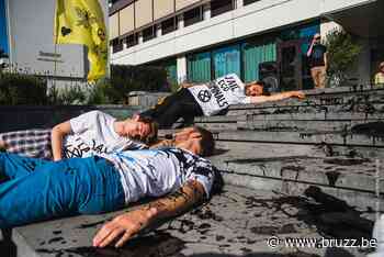 Extinction Rebellion voert in Brussel actie tegen Energiehandvestverdrag - BRUZZ