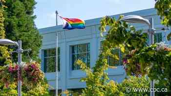 Pride flag immediately replaced after vandalism at Delta City Hall - CBC.ca