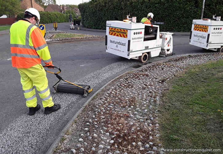 VolkerHighways and WJ Group shot blast roads with steel