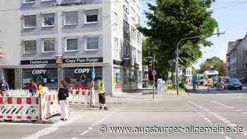 An der Kreuzung am Stadtbad staut es sich aus Richtung MAN