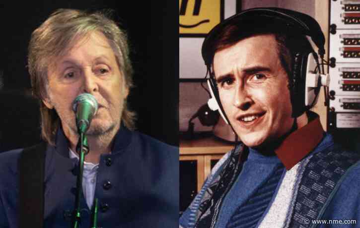 Steve Coogan quotes famous Alan Partridge Beatles line as he watches Paul McCartney at Glastonbury