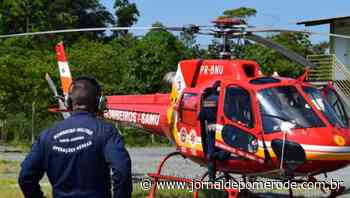 Arcanjo-03 é acionado para atender idoso que caiu de escada, em Rio dos Cedros - Jornal de Pomerode