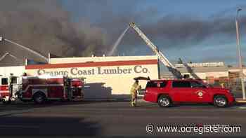 Firefighters respond to Santa Ana structure fire behind lumber yard - OCRegister