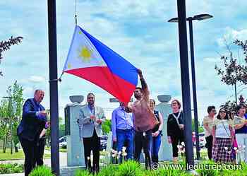 Filipino Flag flies proudly for first time at Leduc City Hall - The Leduc Rep