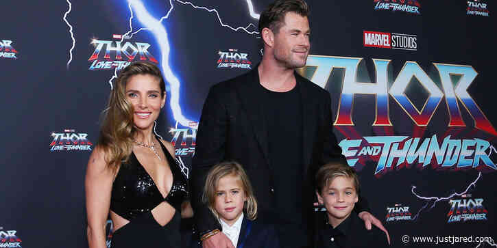 Chris Hemsworth & Elsa Pataky Bring Twins Sasha & Tristan to 'Thor: Love & Thunder' Premiere