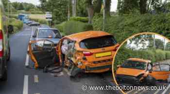 Blackrod driver's 'lucky escape' after car crash