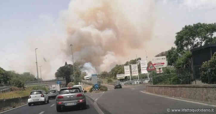 Roma, nove incendi e 200 vigili del fuoco impegnati. Fiamme fanno esplodere bombole di gpl: diversi intossicati