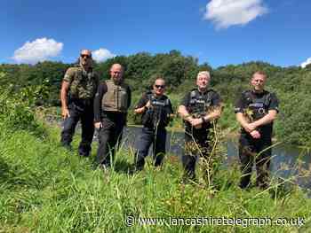 Police and Environment Agency patrol bank of River Ribble
