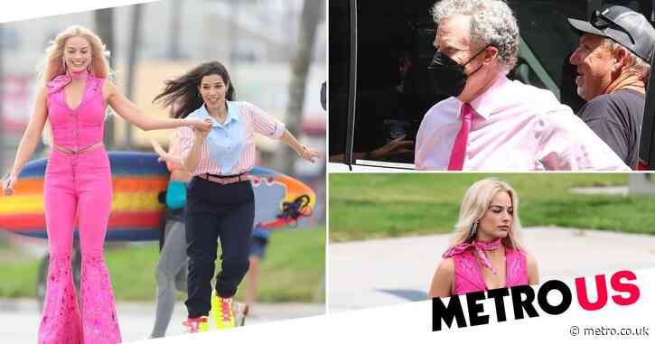 Margot Robbie snapped rollerblading on Barbie set as first glimpse of Will Ferrell’s character revealed