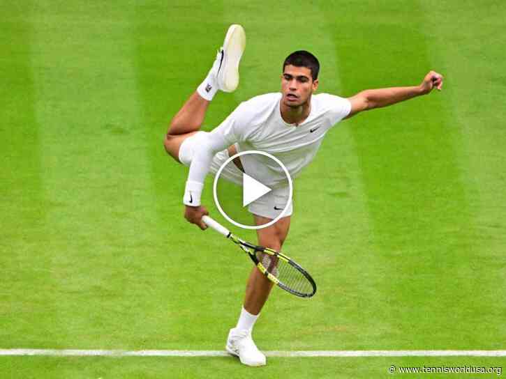 Wimbledon 2022: Carlos Alcaraz hit a SENSATIONAL passing-shot