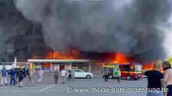 Zahlreiche Opfer durch russische Raketen auf Kaufhaus und Trinkwasserwagen - Video zeigt Flammen-Inferno
