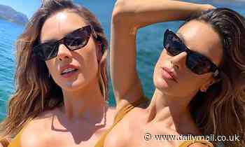 Alessandra Ambrosio stuns in mustard-colored bikini from her GAL Floripa line on holiday in Turkey