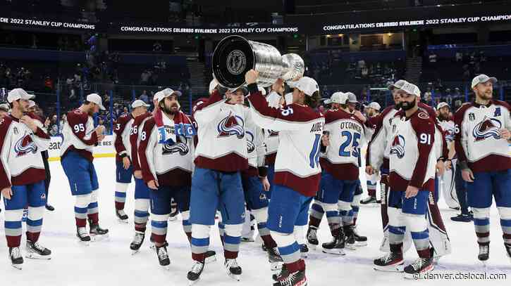 WATCH: Colorado Avalanche dent Stanley Cup during postgame celebration