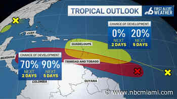 Potential Tropical Cyclone Two Nears Southern Windward Islands, 2nd Possible System Watched