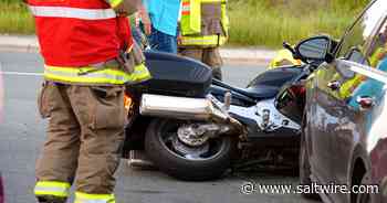Male motorcyclist hospitalized following two-vehicle collision in Mount Pearl Friday night - Saltwire