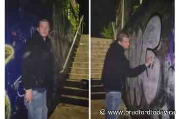 Police searching for graffiti artist in Alliston - BradfordToday