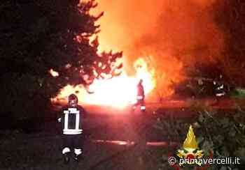 Incendio alla "gabbia" di Vercelli nella notte - Prima Vercelli