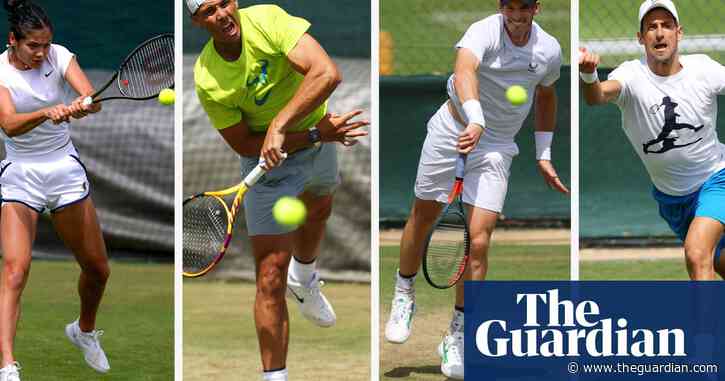Nadal, Djokovic, Raducanu and Murray train before Wimbledon – video