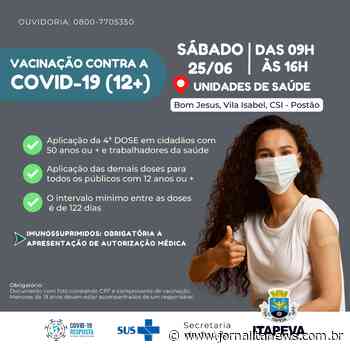 Sábado (25) terá vacinação contra a Covid-19 em Itapeva - Jornal Ita News