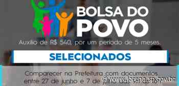 Programa Bolsa Trabalho divulga lista dos 220 selecionados na cidade de Lorena - Prefeitura de Lorena (.gov)