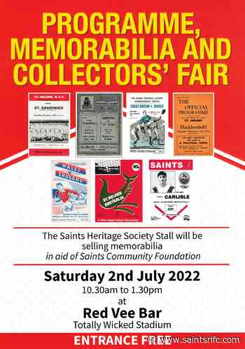 Saints Heritage Society Programme Fair - St.Helens RFC - St.Helens R.F.C.