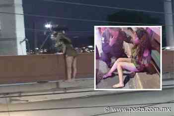 Policías de Monterrey evitan que mujer se arroje de puente Gonzalitos - POSTA