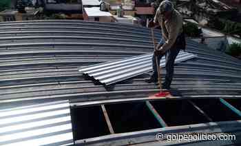 Rehabilitan techado del gimnasio de primaria en Altotonga - Golpe Político