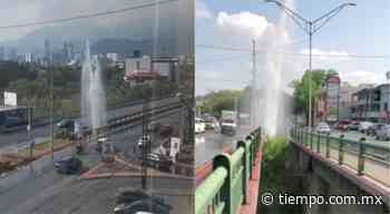 En medio de crisis, captan megafuga de agua en Monterrey - El Tiempo de México