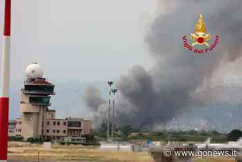 Incendio a Sesto Fiorentino, coltivazioni in fiamme vicino all'aeroporto - gonews