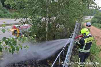 Böschung an der Autobahn in Brand geraten - freiepresse.de