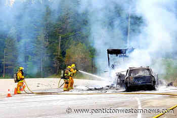 No injuries after fire consumes motorhome and car east of Osoyoos – Penticton Western News - Penticton Western News