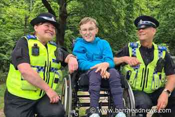 Wacky antics help Captain Tobias launch his campaign for accessible playgrounds - Barrhead News