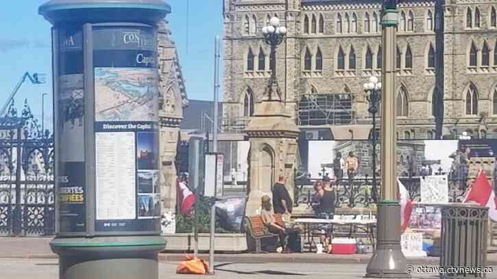 'Zero tolerance': Ottawa Bylaw takes down table set up near Parliament ahead of Canada Day protests - CTV News Ottawa