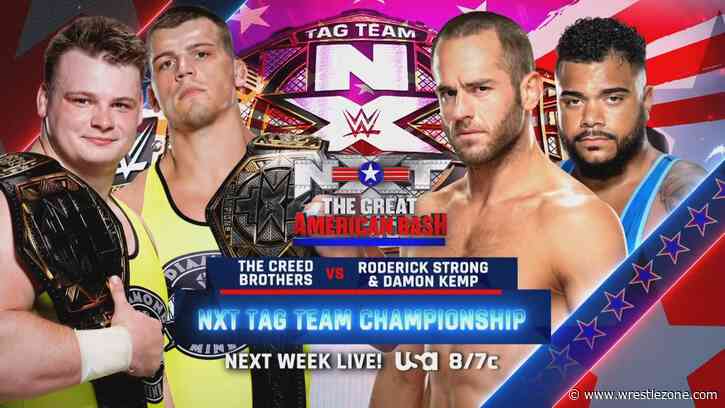 NXT Tag Title Match Set For WWE NXT Great American Bash