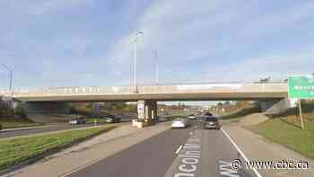 Commercial truck hits overpass, closing section of the Linc in Hamilton - CBC.ca