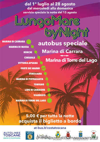 Al via dal 1° luglio "LungoMare by night": autobus fino all'alba - La Gazzetta di Massa e Carrara