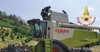 Mietitrebbia a fuoco a Baldissero d'Alba - La Guida - LaGuida.it