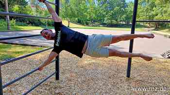 Vom Klimmzug bis zur menschlichen Flagge: Freiluft-Fitnessstudio in Wittenberg freigegeben - Mitteldeutsche Zeitung