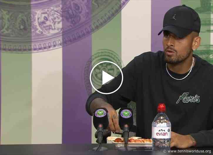 Wimbledon 2022: Nick Kyrgios eats during the press conference!