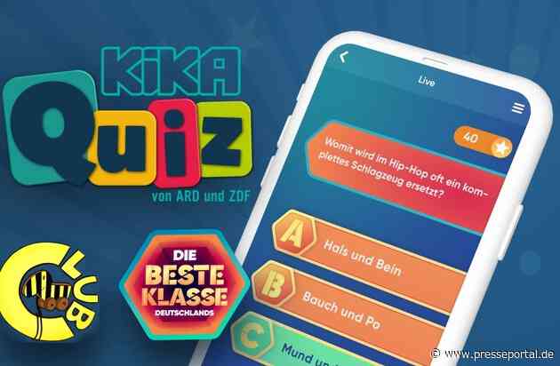 Neues Feature für KiKA-Quiz App: Mit Quizcamp spannende Studio-Atmosphäre nach Hause holen / Jederzeit Wissen testen mit "Die beste Klasse Deutschlands" (KiKA/hr/ARD) und "Tigerenten Club" (SWR)