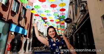 Striking art installation transforms street in Cardiff city centre