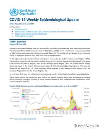Coronavirus Disease (COVID-19): Weekly Epidemiological Update (29 June 2022) - World - ReliefWeb