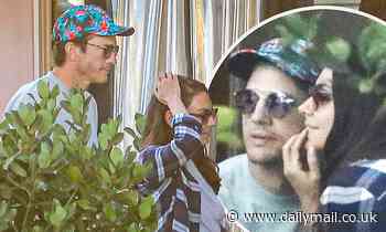 Ashton Kutcher and Mila Kunis cut casual figures while stepping out for dinner in West Hollywood