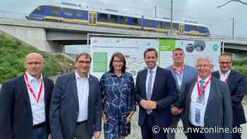 Festakt an Bahnbrücke über Ems-Jade-Kanal: Bahnverlegung Sande seit Montag offiziell in Betrieb - Nordwest-Zeitung