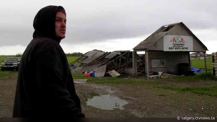 'Absolute carnage': Thunderstorm damages buildings, topples trees outside Calgary