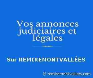 Annonce légale – Transfert de siège social (Etival-Clairefontaine) - Remiremontvallées.com